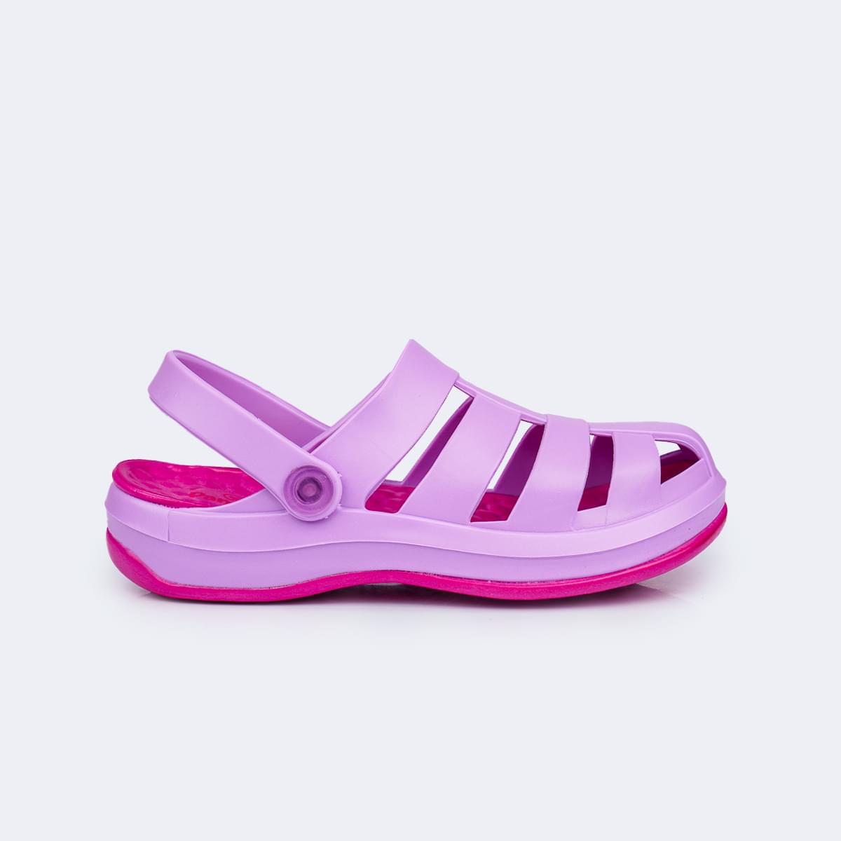 Babuche Infantil Pampili Glee Gladiador Lilás Pink