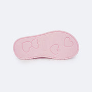 Sandália Papete Infantil Pampili Petit Velcro Triplo Rosa Suspiro