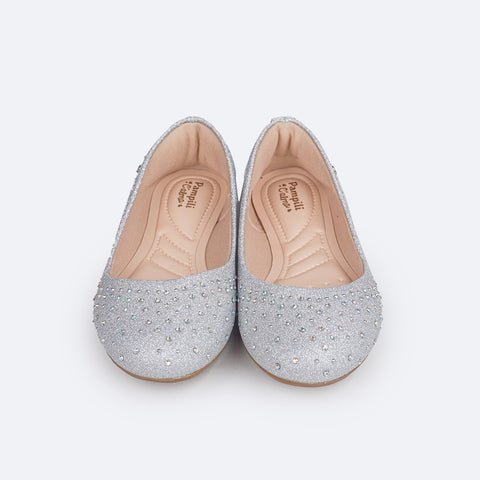 Sapatilha Infantil Pampili Super Fofura Glitter e Strass Pata