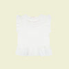 Camiseta Infantil Pampili Babados e Strass Off White