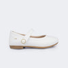 Sapato Infantil Feminina Velcro Branco