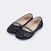 Sapatilha Infantil Feminina Super Fofura Glitter Preta