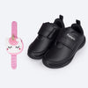 Tênis Escolar Infantil Pampili Honey Preto - Vem com Pulseira Porta Moedas