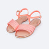 Sandália Infantil Pampili Cherrie Tiras Glitter e Strass Laranja
