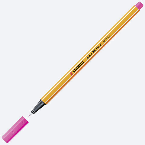 Caneta Stabilo Point 88 Pink - caneta destampada