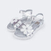 Sandália Papete Infantil Pampili Candy Margarida Prata