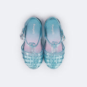 Sandália de Led Infantil Pampili Glee Valen Transparente Azul - sandália de plástico com led