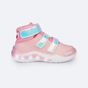 Tênis de Led Infantil Cano Médio Pampili SPK 35 Coração Comfy Rosa Glace - lateral tênis infantil