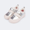 Tênis Infantil Feminino Yumi Fecho Prata