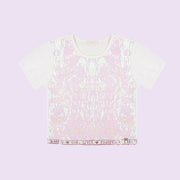 Camiseta Infantil Pampili Paetê Girl Style Off White - t-shir infantil