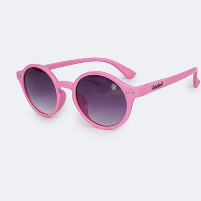 Óculos de Sol Infantil Eco Light KidSplash! Proteção UV Redondo Pink - frente do óculos 
