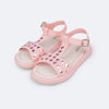 Sandália Infantil Pampili Cora Tachas Espelhadas Pêssego