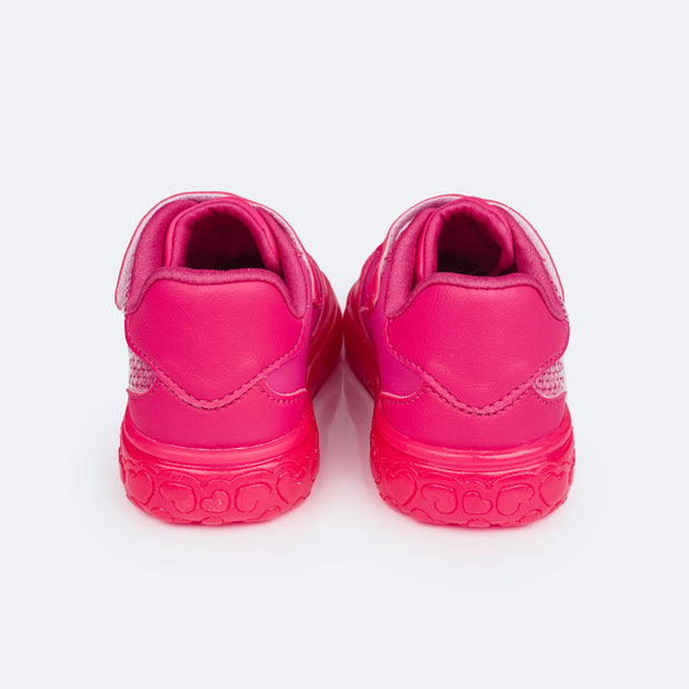 Tênis de Led Infantil Pampili Sneaker Luz Pink Maravilha