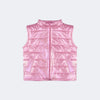 Colete Infantil Feminino Pampili Puffer Perolado Rosa