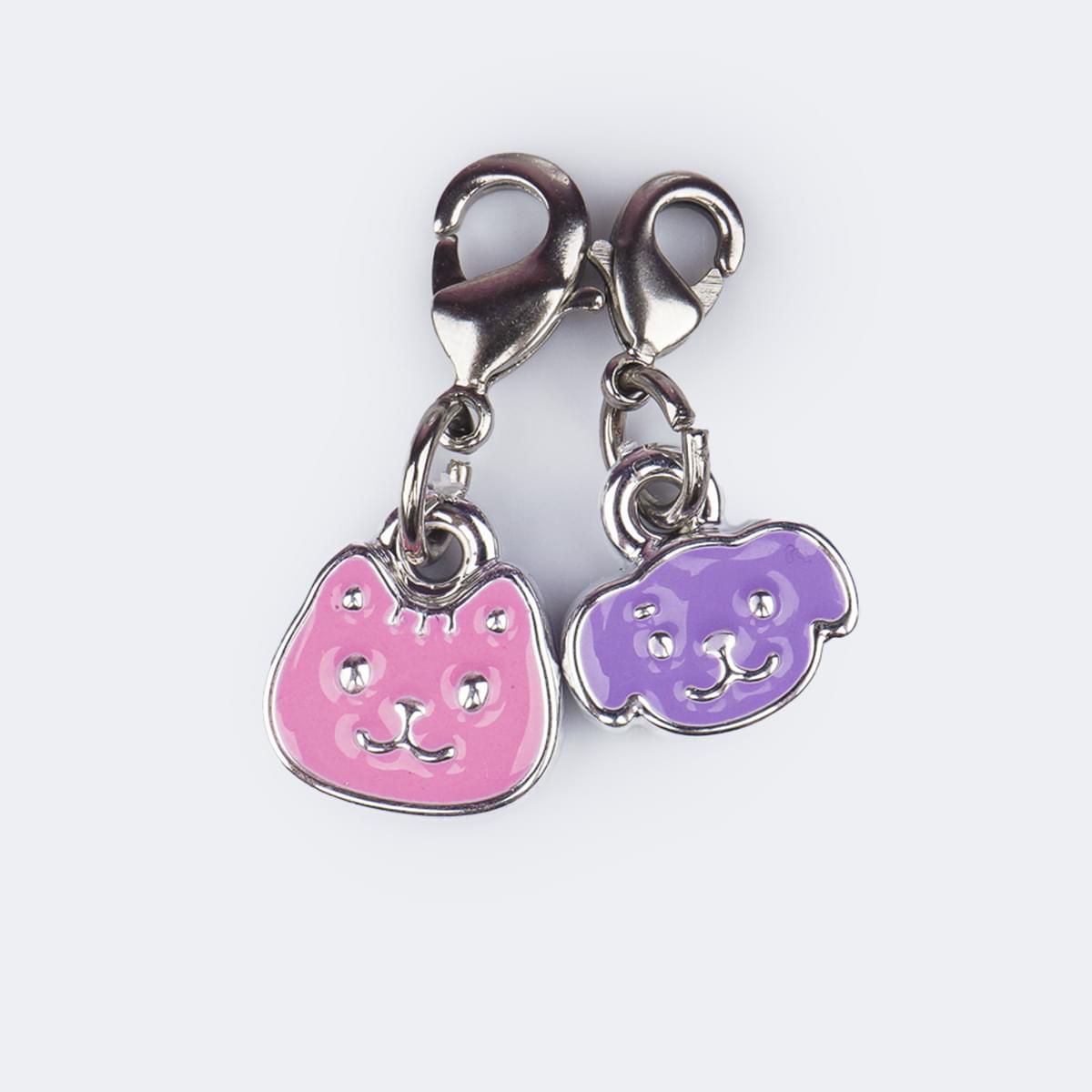 Sandália Infantil Feminina Candy Pets com Pingente Prata