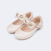 Sapatilha Infantil Pampili Laço com Esfera Nude