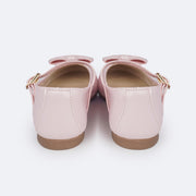 Sapato Infantil Pampili Angel Laço Pingente Pérola e Strass Rosa Claro