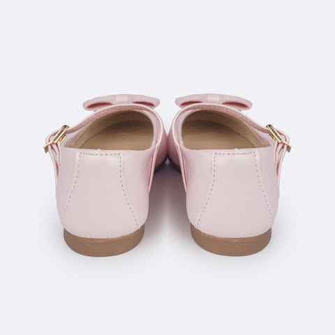 Sapato Infantil Pampili Angel Laço Pingente Pérola e Strass Rosa Claro