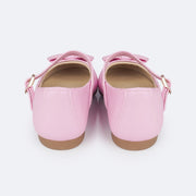 Sapato Infantil Pampili Angel Laço Pingente Pérola e Strass Rosa