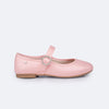Sapatilha Infantil Pampili Ballet Fivela com Strass Pêssego