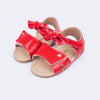 Sandália de Bebê Pampili Nana Laço Removível Vermelha