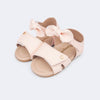 Sandália de Bebê Pampili Nana Laço Removível Nude