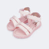 Sandália Infantil Feminina Candy Fecho Triplo Rosa Claro