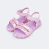 Sandália Infantil Feminina Candy com Paetê Rosa