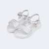Sandália Infantil Feminina Candy Glitter Prata