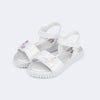 Sandália Infantil Pampili Candy Borboleta 3D Branca