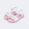 Sandália Infantil Pampili Candy Branco e Rosa
