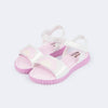 Sandália Infantil Feminina Pampili Candy com Flor Branca