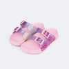 Chinelo Infantil Fun Glee Duas Fivelas Animal Print Rosa