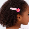 Presilha de Cabelo em Acrílico Flor Colorida