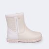 Bota Infantil Pampili Rubi Cano Médio Comfy com Glitter Nude