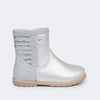 Bota Infantil Pampili Rubi Cano Médio Comfy com Glitter Prata