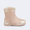 Bota Infantil Feminina Rubi Western Bege e Dourado