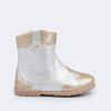 Bota Infantil Feminina Rubi Western Prata e Dourado