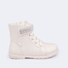 Bota Coturno Infantil Pampili Rubi Strass Nude