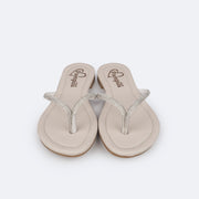 Sandália Chinelo Infantil Pampili Iris Strass Nude