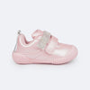 Tênis Infantil Feminino Pampili Yuyu Manta de Strass Rosa Glacê