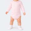 Body de Bebê Pampili Manga Longa com Strass Rosa
