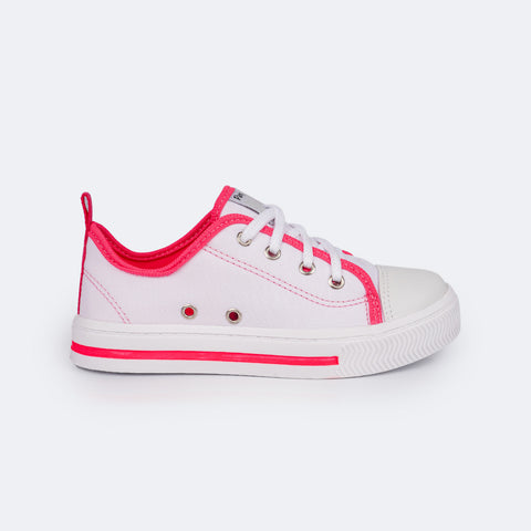 Tênis Infantil Feminino Pampili Easy Branco - tenis infantil feminino em lona