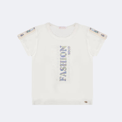 Camiseta Infantil Pampili Fashion Mood Off White - t-shirt infantil