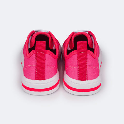 Tênis Infantil Feminino Pampili Easy Pink Neon - parte traseira tênis infantil feminino