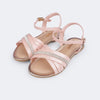 Sandália Infantil Feminina Cherrie Tira Strass Rosa