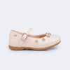 Sapato Infantil Pampili Bailarina Esferas Nude