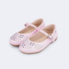 Sapatilha Bailarina Infantil Pampili Tachas Espelhadas Rosa