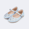 Sapatilha Bailarina Infantil Pampili Tachas Espelhadas Azul