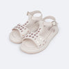 Sandália Infantil Pampili Cora Tachas Espelhadas Nude